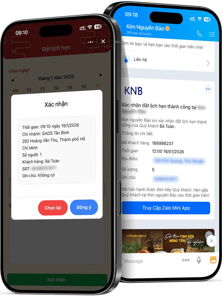 Xác nhận & nhắc lịch