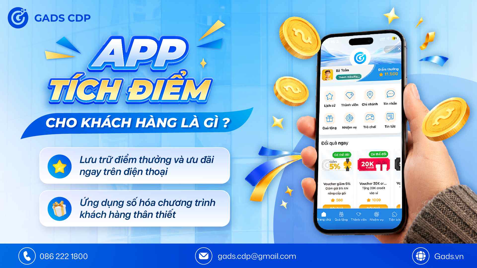 app tích điểm cho khách hàng