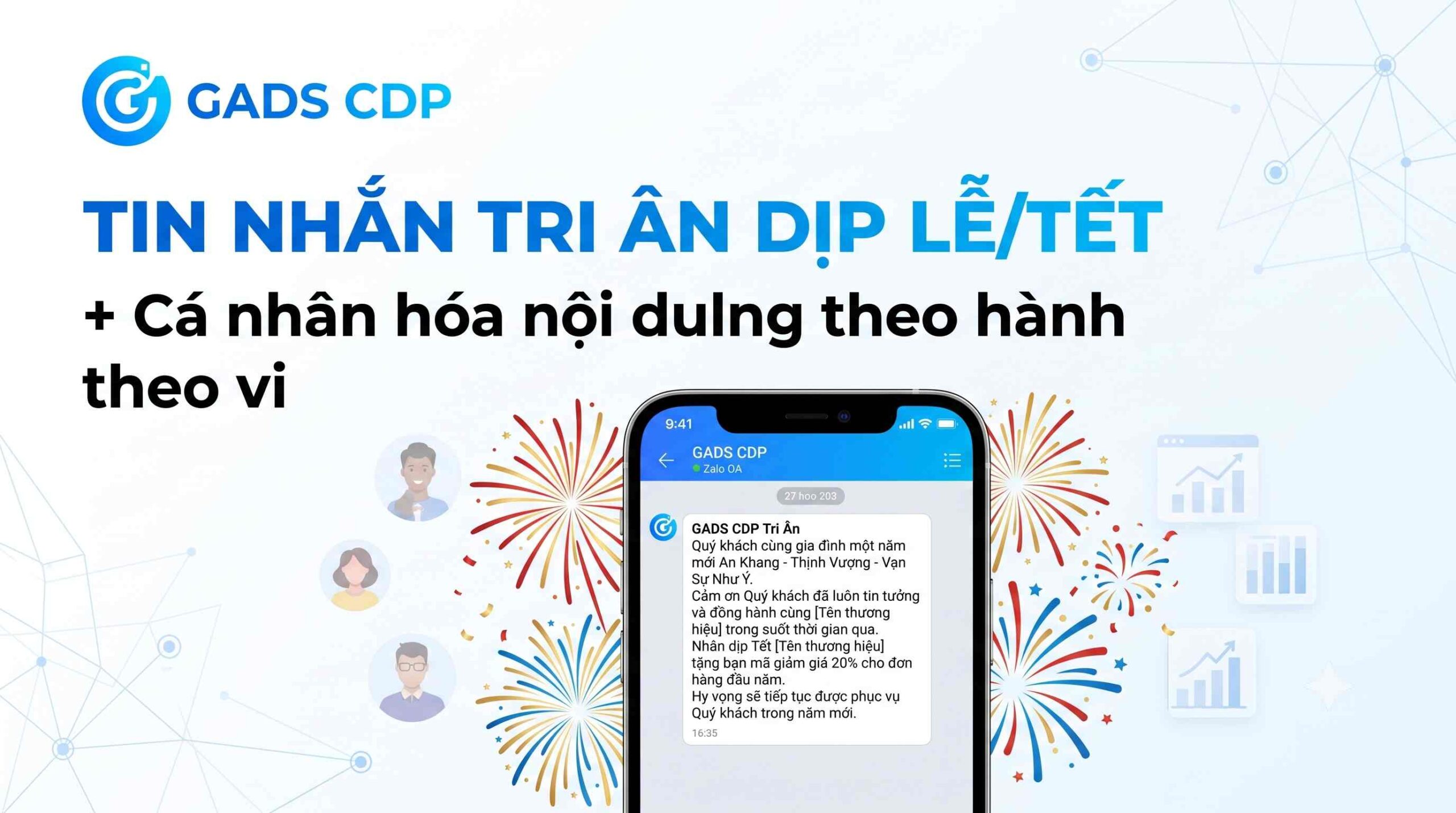 mẫu tin nhắn tri ân khách hàng GADS CDP